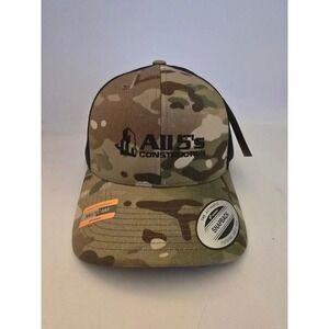 Yupoong MultiCam Trucker Hat All 5's Construction Snapback Camo Mesh Cap NEW